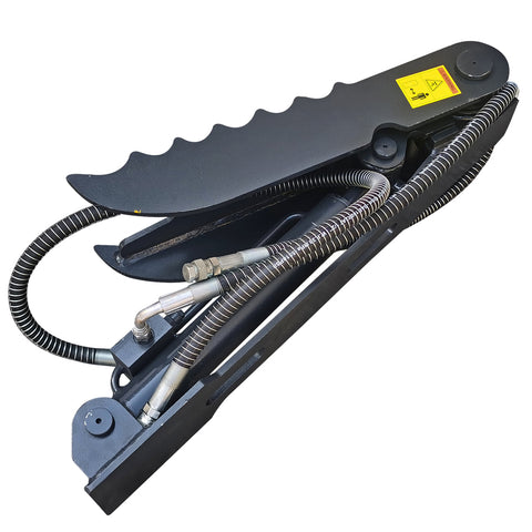 Wallemac WHT-8x24 Hydraulic Weld-on Thumb 8”x24” for 4000-8000 lb (1800-3600 kg) Compact Excavator, Heavy Duty Hydraulic Thumb Attachments with Hydraulic Cylinder