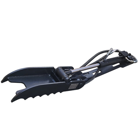 Wallemac WHT-8x24 Hydraulic Weld-on Thumb 8”x24” for 4000-8000 lb (1800-3600 kg) Compact Excavator, Heavy Duty Hydraulic Thumb Attachments with Hydraulic Cylinder