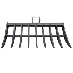 WALLEMAC WRK36-BOB Land Clearing Root Rake 36“ Width for Bobcat Mini Excavator E10, E17,E19,E20, X322D, X320, X324, Doosan DX17Z  or Similar Machines With 30MM Pins