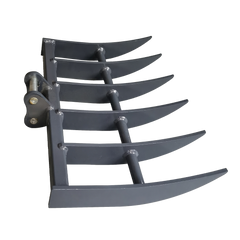 WALLEMAC E10RK Rake Bucket Attachment For 1 Ton Mini Excavator or Similar Machines