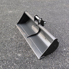 Wallemac WGB36-BOB 36 in (900 mm) Ditch Cleanning Buckets Grading Bucket With 30mm Pins For Bobcat E10, E17, E19, E20, X322D, X320, X324, Doosan DX17Z Mini Excavator or Similar Clean-up Bucket for Mini Digger