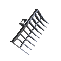 WALLEMAC WRK36-BOB Land Clearing Root Rake 36“ Width for Bobcat Mini Excavator E10, E17,E19,E20, X322D, X320, X324, Doosan DX17Z  or Similar Machines With 30MM Pins