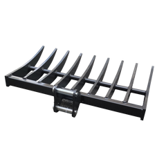 WALLEMAC WRK36-BOB Land Clearing Root Rake 36“ Width for Bobcat Mini Excavator E10, E17,E19,E20, X322D, X320, X324, Doosan DX17Z  or Similar Machines With 30MM Pins