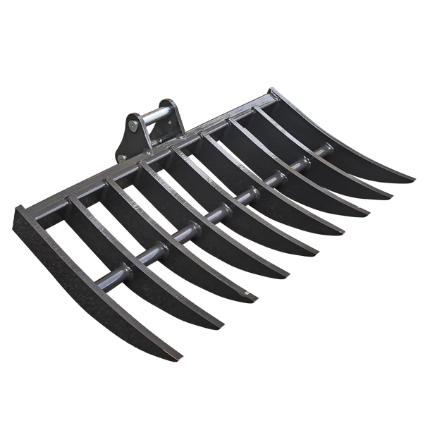 WALLEMAC WRK36-CAT-2 Land Clearing Root Rake 36“ Width for Cat Mini Ex ...