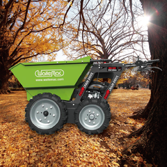 Wallemac WD25W Compact All Terrain Track Wheelbarrow 550lbs Loading Capacity 5.5HP Gas Powered Engine EPA Motorized Utility Dump Cart Power Wheelbarrow Green