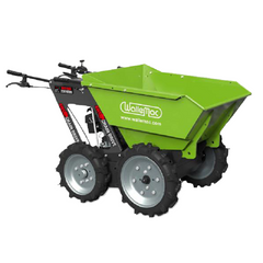 Wallemac WD25W Compact All Terrain Track Wheelbarrow 550lbs Loading Capacity 5.5HP Gas Powered Engine EPA Motorized Utility Dump Cart Power Wheelbarrow Green