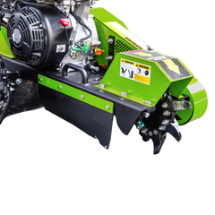 Wallemac WSG15 12 In Stump Grinder with 420cc 14HP Electric Start Briggs & Stratton Gas Engine for Tree Stump Removal with 2” Tow Bar Hitch