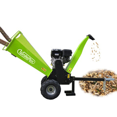 Wallemac WCP15A 6” inch max. Wood Chipper Shredder with Tow Hitch 14HP gas powered B&S engine ELECTRIC Start Bragg& Stratton Engine EPA Certified